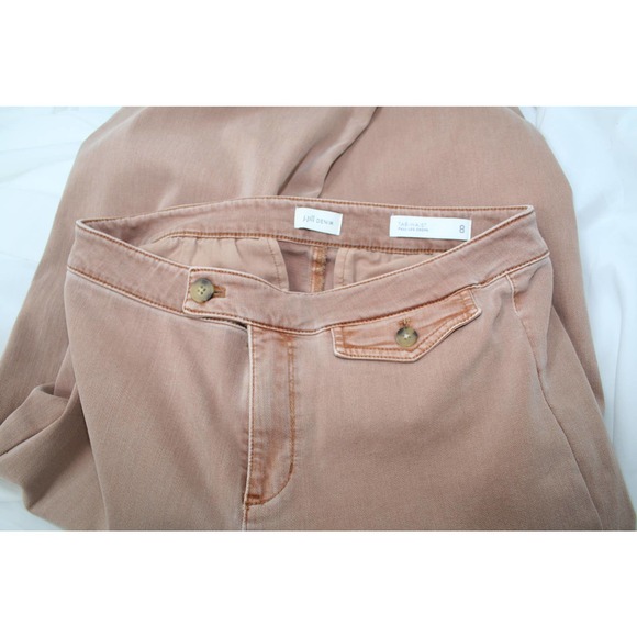 J. Jill Wide Leg Crop Denim Pants Cinnamon Henna Fall Winter Spring MidRise - Picture 6 of 11